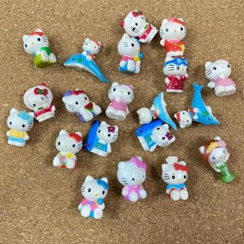 10pcs Cute Kawaii Cartoon Kitty Cats Figurine PVC Hello Action Figure Toys Dolls Gifts Home Cake Decoration