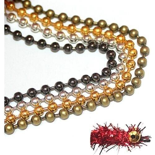 2 meters/set dia 3.2mm colored metal material mini bead chain eyes fish eyes fly fishing lure fly tying materials