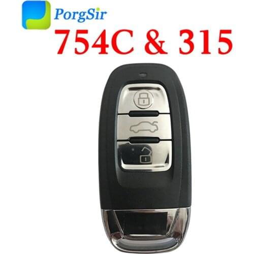 3 Button 315MHz not Keyless Go Remote Control Key With PCF7945 HITAG(VGA) Chip for Audi FCCID: 8K0 959 754C