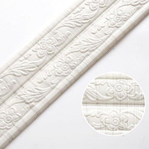 3D Pattern Sticker Wall Trim Line Skirting Border Decoration Self Adhesive Household For Living Room Background Sticker