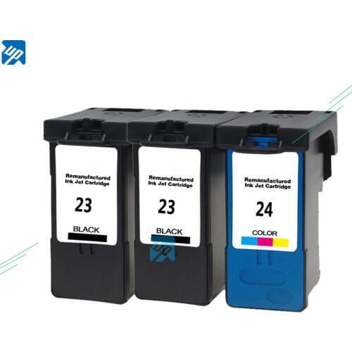 3pk for Lexmark 23 24 Ink Cartridge For Lexmark Z1420 X4550 X3550 Z1410 X3530 X4530 printer ink For LM23 lm24