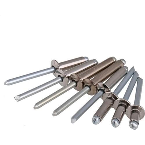 50PCS 304 Stainless Steel M3.2 M4 M5 Domed head Pop Rivets Round Head Pop Rivets Open End Decoration Blind Rivets GB/T 12618