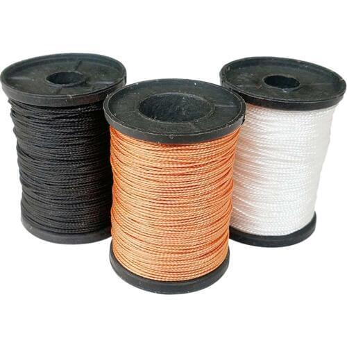 75m Sewing Threads Durable Strong Bounded Nylon Leather Sewing Waxed Thread for Craft Repair Shoes black / white / brown