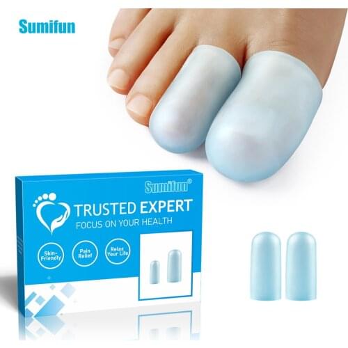 8pcs Silicone Gel Toe Protector Thumb Cover Prevent Blisters Corns Nail Tool Injured Ingrown Hammer Finger Toes Tube Foot Care