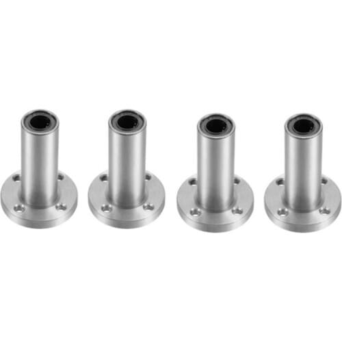 Promotion! 4PCS 8mm LMF8LUU Long Type Round Flange Coupling Linear Motion Bearing,CNC Parts Slide