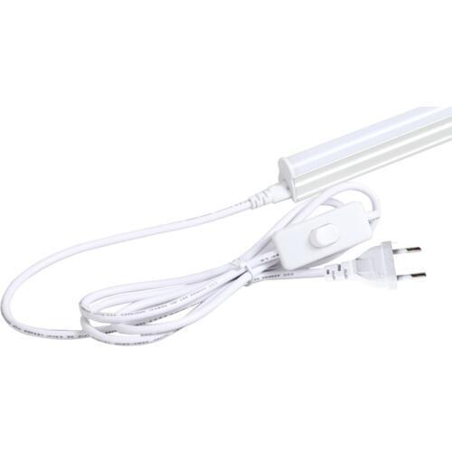 US EU Plug 1.8m T8 Tube 3 pin Wires Connecting Cable Connector with Switch for T5 T8 Integrated Led Tubes Lamp Lighting