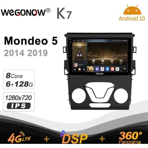 Ownice K7 Android 10.0 Car Multimedia Radio for Ford Mondeo 5 2014 2019 GPS Video player 6G+128G Quick Charge Coaxial 4G LTE
