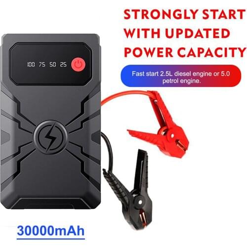30000mAh Car Jump Starter Starting Device Battery Power Bank Jumpstarter Emergency Booster Car Charger Jump Start