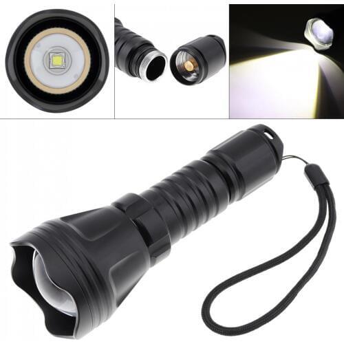 B158B Convex Lens Zoom Flashlight XM-L2 U4 LED Torch Hunting Light 900 Lumens Aluminum Flashlight