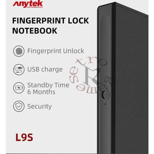 L9S Fingerprint Lock Multi Function Management Book Plan Notepad Agenda Business Meeting Notebook Planner Gel Pen Memo Pad