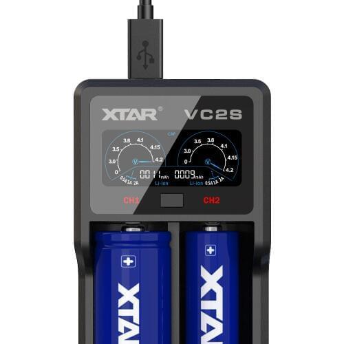 XTAR VC2 S VC2S Colorful VA LCD Screen Apply to 10440/14500/14650/16340/22650/17500/26650/18350/18490/18500/18650/20700/21700