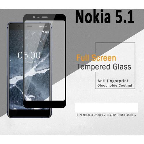 For Nokia 5.1 Tempered Glass For Nokia5.1 Glass 9H Full Cover Screen Protector for Nokia 5.1 2018 Protective Glass Film