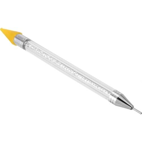 For Nail Art Decoration Double Head Wax Pen Rhinestone Crystal Picker Dotting Pencil Nail Dotter Puntos Drill Manicure Tool