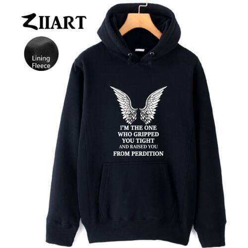 Angel wing Supernatural CASTIEL gripped you raised you from perdition Autumn Winter Fleece Man Boys Hoodies ZIIART