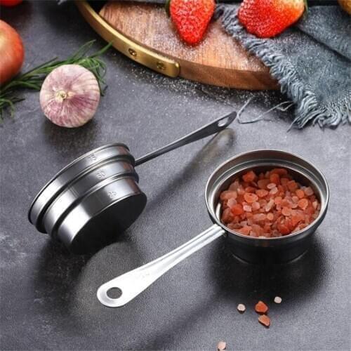 Good Stainless Steel Coffee Bean Spoon Sugar Coffee Bean Powder Scoop Milk Powder Spoon Kitchen Measuring Cup Baking Accessories