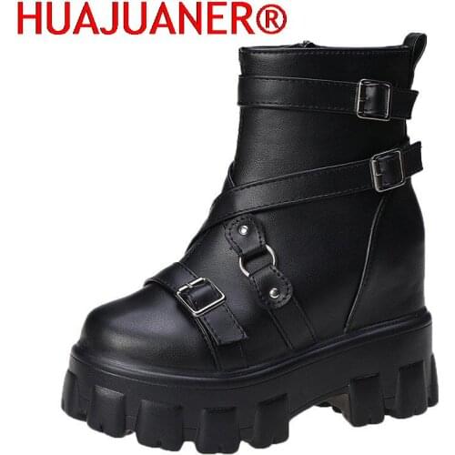 Женские ботильоны на танкетке HUAJUANER China At AliExpress