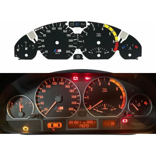 Cluster Gauge Face For BMW E46 323Ci 325Ci 328Ci 330Ci 3M Instrument Gauge Face 300KM/H Sports Style