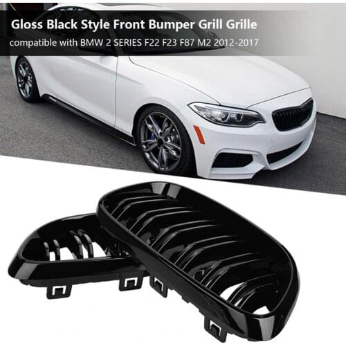 Compact 2Pcs Sturdy ABS Front Bumper Grill Durable Front Grille Replacement