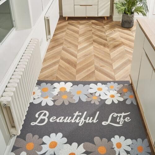 Daisy Pattern Doormat Can Be Customized Home Mats Carpet PVC Indoor Entrance Doormat Non-slip Cuttable Easy To Clean Mats Carpet