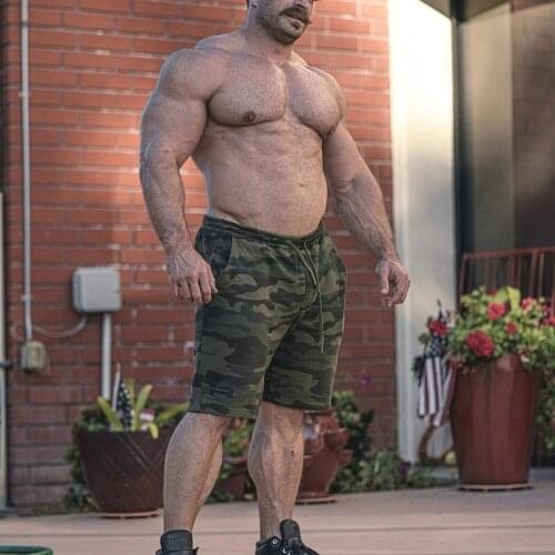 Summer sports shorts muscle men training fitness brothers outdoor running basketball five-point pants