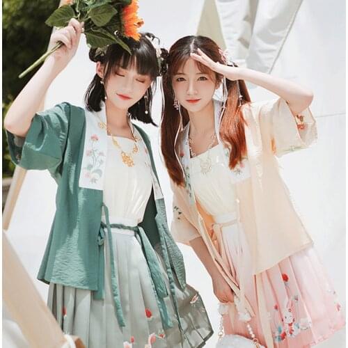 Summer Modern Hanfu Women Fairy Clothes Cosplay Costume Princess Dress Chinese Style Skirt Set Stage Costume Scene ClothesDL8159
