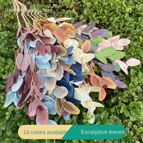 90cm Eucalyptus Leaf Green Plants Wedding Hall Floral Flower Arrangement Olive Branch Simulation Eucalyptus Leaf Home Decoration