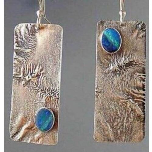 Minar Vintage Indian Tribal Green Resin Dangle Earrings Bohemian Big Long Hollow Drop Pendientes Earrings Women Hippie Jewelry