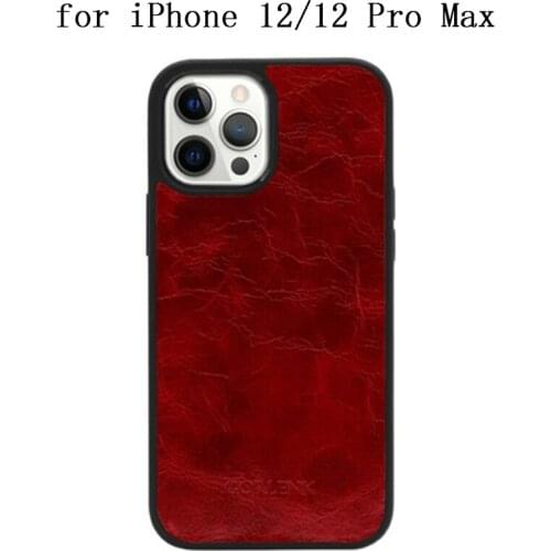 Fashion Genuine Leather Case for iPhone 12 Back Phone Cases for iPhone 12 Mini 12 Pro Slim Protective Skin for iPhone 12 Pro Max