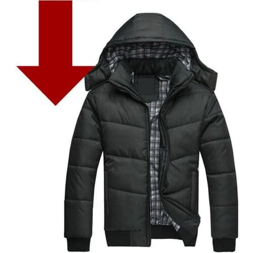 ZHUOFEI winter warm Jacket for men hooded thick coat cotton M-3XL