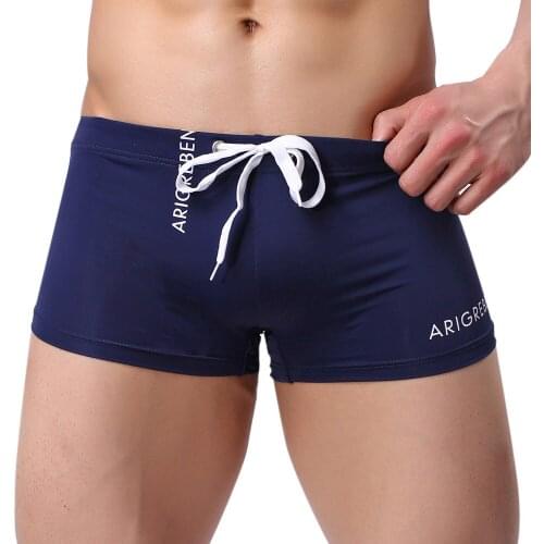 New Swimsuit Mens Swimming Trunks Boxer Briefs Swimming Swim Shorts Trunks Men Swimwear Pants Summer Sexy Beach Shorts Xl *D