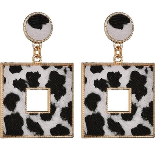 2020 New Fashion Leopard Print Dangel Earring Hyperbole Sexy Elegant Fairy Drop Earring for Women Girls Jewelry Party