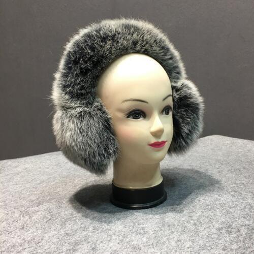 2019 new Real Fur Earmuffs Winter Accessories Women Ear Cover Protector Pink Warmer Solid Ladies Real Fox Fur Ear Muffs female
