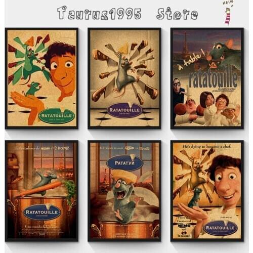 New Ratatouille /classic movie/kraft paper/bar poster/Retro Poster/decorative painting