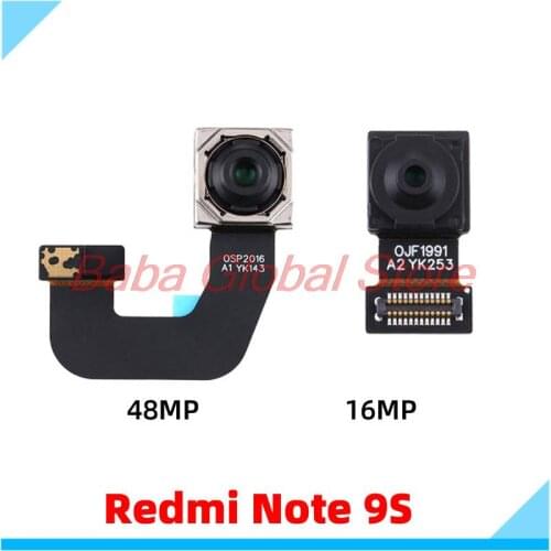 Original Front Rear Back Camera Flex Cable For Xiaomi Redmi Note 9s Note9s 9 s Main Facing Frontal Selfie Camera Module Parts