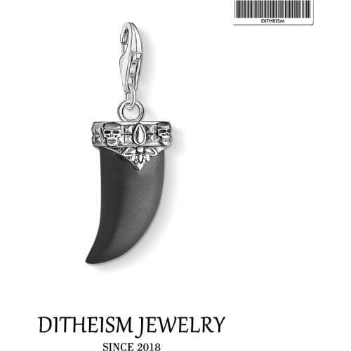 Maori Tiger Tooth Charms Pendant,2019 Autumn Fashion Jewelry 925 Sterling Silver Ethnic Unique Gift For Women Men Fit Bracelet