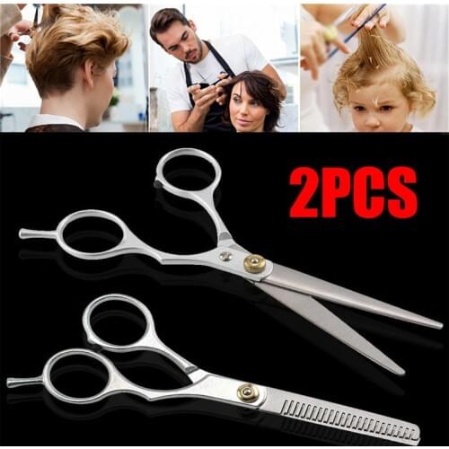 2PCs Professional Hair Cutting Scissors Thinning Shears Hairdressing Styling Tool Set Salon Barber Accessories for Hairdresser