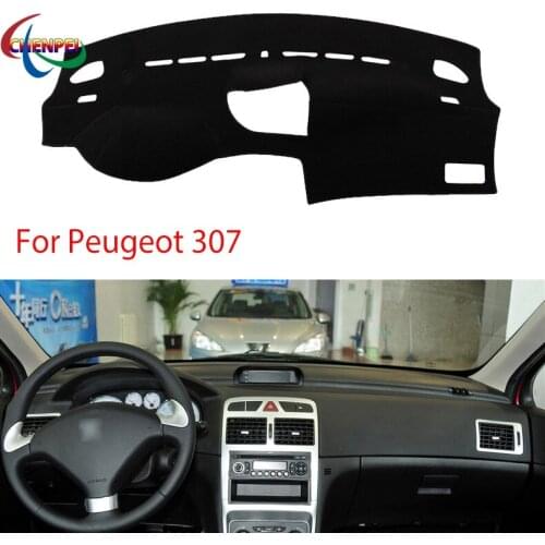 Car Anti-Slip Mat Dashboard Cover Pad Sunshade Avoid Light Pad Anti-UV Carpets Mat For Peugeot 307 Interior Accessories
