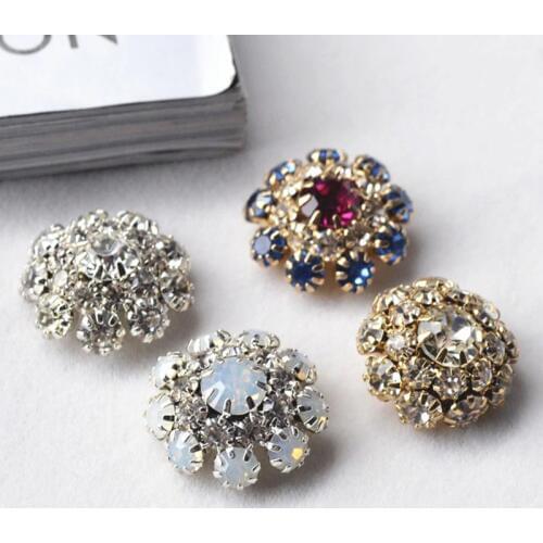 New Hot Sale Diamond Rhinestone Crystal Cluster Button DIY Scrapbooking Craft button clothes decoration diy accessories