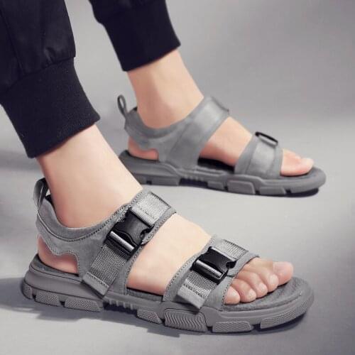 Rubber Sandals Mens Sandals Comfort Leather Men Summer Gladiator Sandles For Beach Shoes Plage Sandales Geta Sandal Walking