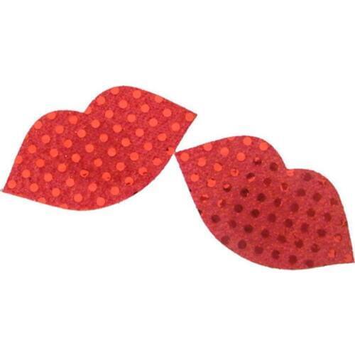 Sexy Sequins Lip Pasties Adhesive Nipple Cover Women Covers Nipples Disposable Breast Petals Bra Pads Stickers