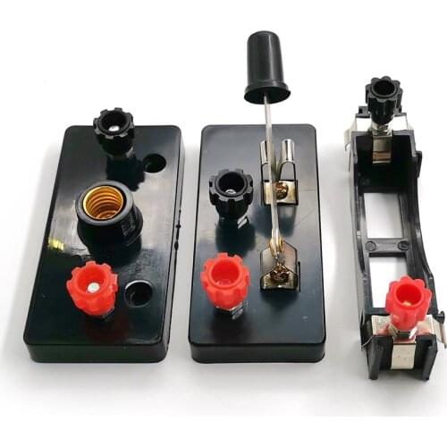 Hot Selling Student Physical Electric Experiment of Teaching Instrument Equipment AA Battery Box / Lamp Base / Switch
