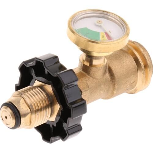 Heavy Duty Propane Tank Gauge Gas Fuel Grill BBQ with Pressure Level Meter