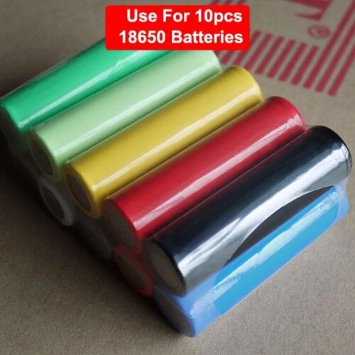 2M Yellow Red Dia 65mm Width 103mm For 10pcs 18650 Battery Pack Wrap Sleeve Insulation PVC Heat Shrinkable Tubing Shrink Tube