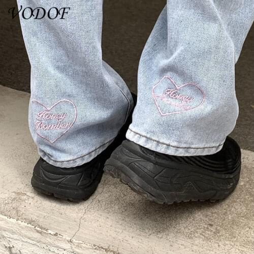 VODOF Women's Jeans With Embroidery