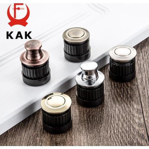 KAK Embedded Furniture Handles Knobs Telescopic Spring Shake Knobs Invisible Hidden Classical Light Pull Tatami Cabinet Handle