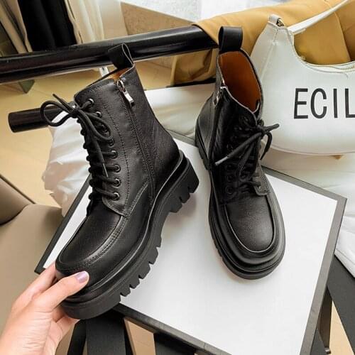 Women Shoes Women Boots Round Toe Thick Heel Ankle Boots Zip Platform Short Boots for Women Zapatos De Mujer booties heels