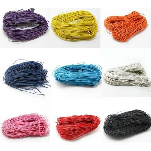 1mm Wax Cord 60m/lot 12 Colors U-pick Cord Fit For Jewelry Making Bracelet Necklace Cord Findings