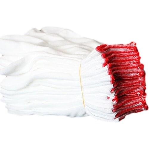 12/24pcs Thin Nylon Labor Gloves Knitted Outdoor Garden Work Wear-resistant Non-slip Protective Gloves JW