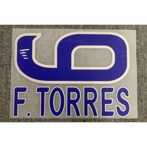 2003-2004 #9 F.TORRES Printing Nameset Customize Any Name Number heat Transfer Badge