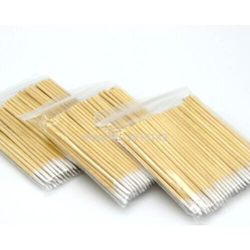 100pcs 7CM Cotton Swab Cosmetic Applicator Sticks Eyelash Extension Glue Removing Tool